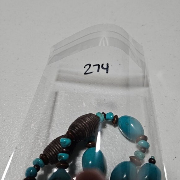 Coldwater Creek Southwest Turquoise Beaded Lariat Necklace  Fashion Jewelry - Picture 3 of 9